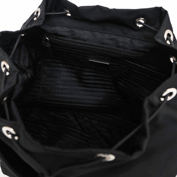 Prada Tessuto Nylon Leather Backpack Black - Picture 11 of 11